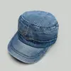Gorra de Béisbol de Mezclilla Lisa con Pedrería Retro de Primavera y Otoño para Hombres y Mujeres, Sombrero de Pico Plano Casual Versátil para Proteger del Sol Venta al por Mayor