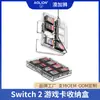 Caja de Almacenamiento para Tarjetas de Juego Switch2 con 16 Ranuras Ns2 Tarjeta de Juego Magnética Portátil Caja de Almacenamiento de Doble Capa de Gran Capacidad