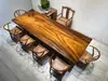 Mesa de Centro de Madera Maciza de Nogal Tablero Grande Mesa de Té Mesa de Centro Estilo Chino Nuevo Escritorio Simple Mesa de Comedor Escritorio de Oficina Tronco Bahu Mesa de Conferencias
