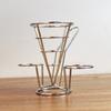 Bar Talheres Suporte para Frango Frito e Batatas Fritas Snack em Forma de Cone Preto Suporte para Molho de Cabeça Única com Copo de Cerâmica para Mesa de Jantar