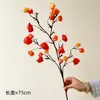 Linterna de Color Otoñal, Fruta de Linterna, Flores Artificiales, Flores Artificiales Naranjas, Decoraciones de Flores Falsas, Flores de Año Nuevo, Bayas Ácidas, Decoraciones para Sala de Estar