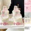 Decoración para Pastel Día de las Madres 2026 Ramo de Tulipanes Topper Acrílico MOM Mariposa Perlada Inserto para Mesa de Postres