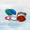 Venta al por mayor de fábrica ágata galvanizado borde dorado piedra cruda natural posavasos para taza de té posavasos para taza decoraciones adornos para sala de estar mesa de comedor