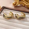Brincos Perfurados Gradiente de Diamante Inteiro Retrô para Mulheres, Brincos Personalizados Exagerados com Estampa de Leopardo, Brincos, Brincos de Festa de Luxo