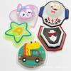 Amostra Grátis de Novo Adesivo Piscante Estrela de Cinco Pontas para Desenho Animado Infantil, Carimbo de Borracha Macia PVC, Patche Lavável
