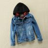 2020 Primavera y otoño Nueva ropa para niños Chaqueta vaquera con capucha para niño Vaqueros para niños europeos y americanos Bebés Niños medianos y grandes