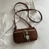 Bolsa Pequena com Textura Retrô Bolsa Feminina 2026 Nova Bolsa Quadrada Pequena de Camurça e Pelúcia Simples Versátil Bolsa de Celular Transversal