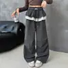 Pantalones para Niñas Primavera y Otoño 2026 Nuevos Elegantes Pantalones de Pierna Ancha de Otoño para Niños Mayores Pantalones Cargo Casuales