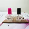 Botella de esmalte de uñas plástico PETG botella de esmalte de uñas para niños botella de esmalte de uñas a base de agua forma de corazón cepillo de botella de uñas