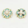 Nuevo Botón Metálico de Flor Perla Diamante Barroco Retro Estilo Palacio Decoración para Ropa Suéter Chaqueta Cortavientos