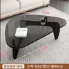 Mesa de Centro de Cristal para Sala de Estar, Adecuada para Apartamentos Pequeños, Mesa de Té Minimalista Moderna, Mesa de Té Creativa de Lujo Ligero Diseño Nórdico de Moda