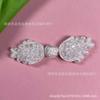 Hebilla de Disco Estilo Chino, Hebilla de Disco de Cristal Bordada a Mano, Botón de Cuentas Colgante para Traje Tang, Botón de Cheongsam, Botón Pipa, Accesorios DIY
