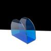 Suporte de tecido acrílico transparente semicircular High-end Western Restaurant Cafe Desktop Bar Vertical Guardanapo Holder Tissue Box