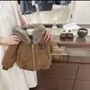 Estampa de Leopardo Diabinho! Jaqueta Grossa de Veludo Super Fofa para Meninas Outono e Inverno Moletom Quente