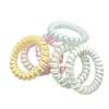 Anillo para el pelo de línea telefónica de sirena de dos colores alta elasticidad cara brillante combinación de colores coloridos cuerda para el pelo sin costuras banda para el pelo