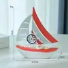 Barco de Lata Estilo Mediterrâneo Transfronteiriço Decoração Criativa para Mesa de Casa Modelo Vela Suave Barco Feito à Mão