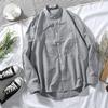 Jaqueta listrada camisa masculina moda de manga comprida masculina verão novo solto Hong Kong estilo camisa all-match top para adolescentes