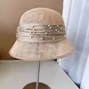 Japonês Retro Leve Fio de Cânhamo Pescador Chapéu Infantil Primavera e Verão All-match Elegante Luz Luxo Bacia Chapéu Guarda-sol Chapéu de Palha