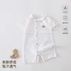 Mono Delgado de Verano para Recién Nacidos Estilo Femenino Ropa de Verano para Bebé Niña Mameluco Corto Ropa Exterior Ropa para Bebé Estilo Princesa