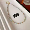 Estilo Étnico Irregular Contas de Cristal Contas Colar Acessórios Feminino Luz de Luxo Alta Qualidade Corrente da Clavícula Estilo de Férias Colar