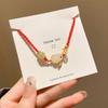 Nuevo estilo chino frijol de amor cuentas rojas círculo Conejo de Jade carácter fu pulsera año animal conejo pulsera de cuerda roja pulsera de temperamento para mujeres