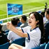 Banderas de soporte de mano para clubes de fútbol para que los aficionados las usen durante los partidos. Se pueden personalizar varias banderas de equipos de club
