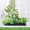 Serie Efg Macetas de Flores Plantas Verdes Artificiales Planta Falsa Paisajismo Macetas Combinación Decorativa para Interiores y Exteriores Pantalla Divisoria