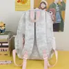 Bolsa escolar feminina com senso de design japonês, versão coreana para mulheres, mochila simples, casual, versátil, para estudantes do ensino médio, estudantes do ensino fundamental, bolsa de ombro dupla, homens