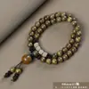Pulsera de Sandalo Verde Argentino de 8mm con Doble Bucle para Hombres y Mujeres, Cuentas Budistas de Sandalo, Cuentas de Oración, Artículo Cultural, Regalo al por Mayor
