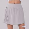 Nueva Falda Corta Deportiva JK de Verano Falsa de Dos Piezas Plisada Antideslumbrante de Secado Rápido Falda de Yoga Falda de Entrenamiento para Correr Fitness para Mujeres