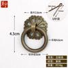 AH1392 puxador de seis furos anel de puxar clássico móveis antigos chineses porta de armário de cobre puro gaveta armário de remédios simples puxador de cobre