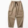 Pantalones Cargo Personalizados para Hombre, Pierna Recta Sueltos, Nuevo Estilo Otoño e Invierno, Pantalones de Pierna Ancha de Marca Americana de Moda, Pantalones Casuales de Algodón Puro para Hombre