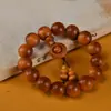 Pulseira Redonda de Contas de Cipreste Taihang Envelhecido Alto Teor de Óleo 15,18,20 Círculo Único Pulseira Transparente para Homens e Mulheres