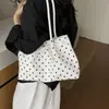 Elegante Bolso Plegado de Lunares para Mujer, Nuevo y Moderno 2026, Bolso de Hombro de Gran Capacidad para el Trabajo, Bolso de Mano