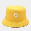 Chapéu de pescador Daisy de dupla face para homens e mulheres Primavera e verão Chapéu de sol impresso para todos os jogos de estilo coreano para estilo japonês Chapéu de bacia de estilo fresco