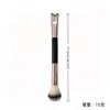 Set de Pinceles de Maquillaje Doble Cara Transfronterizo Europeo y Americano, Pincel para Base tipo Almohada, Pincel para Polvo de Rubor, Pincel de Maquillaje Color Café, Herramientas de Belleza