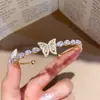 Pulseira Europeia e Americana Transfronteiriça de Zircônia Gota d'Água Borboleta Abridora Pulseira de Luxo Leve Nicho com Toque de Alto Padrão Joia de Mão Simples para Mulheres