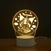 Luz de Noche 3D Lámpara de Mesita de Noche USB Adorno Regalo de Cumpleaños Lámpara LED de Ahorro de Energía Compra Grupal Corporativa Regalo Conmemorativo Lujo Ligero