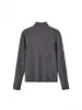 Ropa de mujer de venta caliente transfronteriza en Amazon 2026 otoño top de punto con media cremallera y cuello alto ajuste ceñido capa base versátil