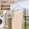 Perchero de balcón, barra extensible para uso doméstico, tamaño grande para colgar mantas, sábanas, fundas de edredón y toallas de baño