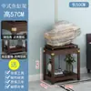 Soporte de exhibición de piedra, soporte para pecera, base, mesa auxiliar, mesa de rincón, soporte para plantas, sala de estar de madera maciza de pie