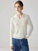 Nueva colección de otoño 100% cachemira pura suéter de cachemira suave para mujer, corte holgado, hombros caídos, cuello en V, jersey casual simple