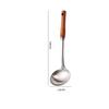 Espátula de acero inoxidable 201 con mango de madera para cocina, para saltear, colador, olla, cuchara, mango de madera, juego de espátula de cocina con mango largo.