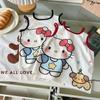 [en stock] chaleco infantil XY251354 verano 2025 nuevo transpirable fresco estilo extranjero gato de dibujos animados pequeño colgante
