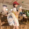 Mochila de gran capacidad, transparente, japonesa, bonita y suave, para estudiantes, moderna y combinable, estilo universitario.