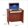 Mesa de Computador Dobrável com Folheado de Tinta Chinesa Mesa Dupla para Sala de Aula Multimídia Mesa para Sala de Conferências Sala de Computadores Mesa para Treinamento de Funcionários