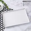 Bandeja Rectangular Comercial para Habitación de Hotel Taza de Agua Comercial de Plástico Plato Taza Plato Blanco de Melamina Estilo Nórdico para Pan