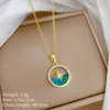 [Acero de Titanio] Collar Redondo Estrella de Mar Estilo Palacio Elegante Completamente Incrustado de Diamantes para Mujer Cadena Versátil para Clavícula Cadena de Acero de Titanio