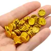 Moneda de oro pirata juguete barco pirata 48 valor facial moneda de oro chip de moneda 1 cm partícula pequeña moneda de oro accesorio juguete