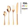 Amazon 1010 Juego de Cubiertos de Acero Inoxidable 410 para 1 Persona, 4 Piezas Estilo Occidental para Steak, Tenedor, Cuchara, Cucharita, Venta al por Mayor